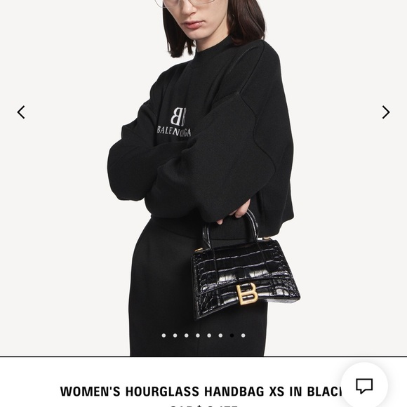 Balenciaga Silver Croc-Embossed Satchel - Picture 4 of 5